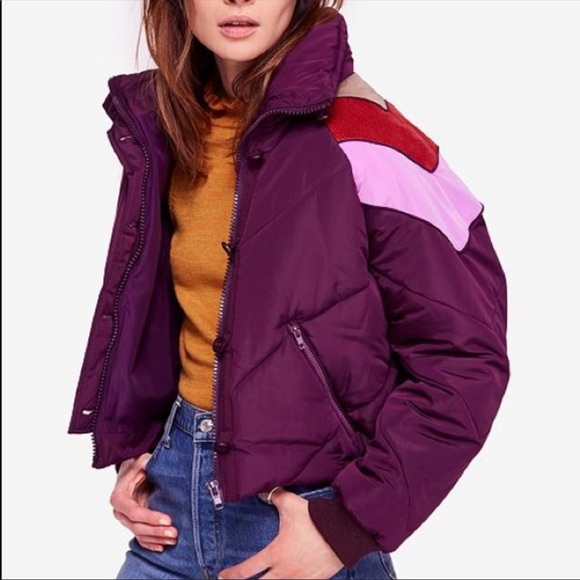 Free People Jackets & Blazers - Free People Heidi Chevron Ski Puffer Jacket